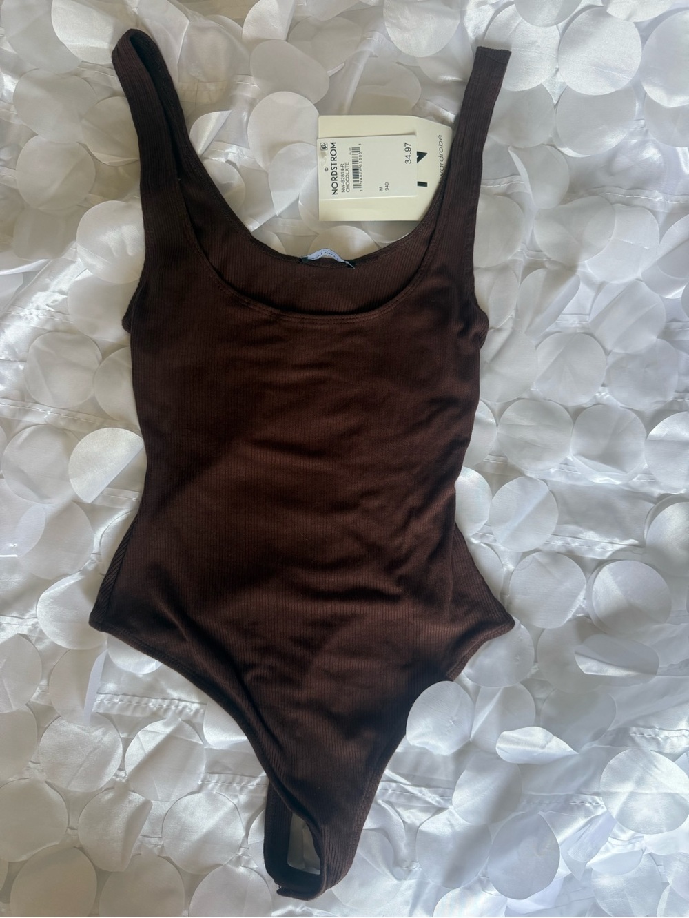 Naked Wardrobe Brown Ribbed One-Piece